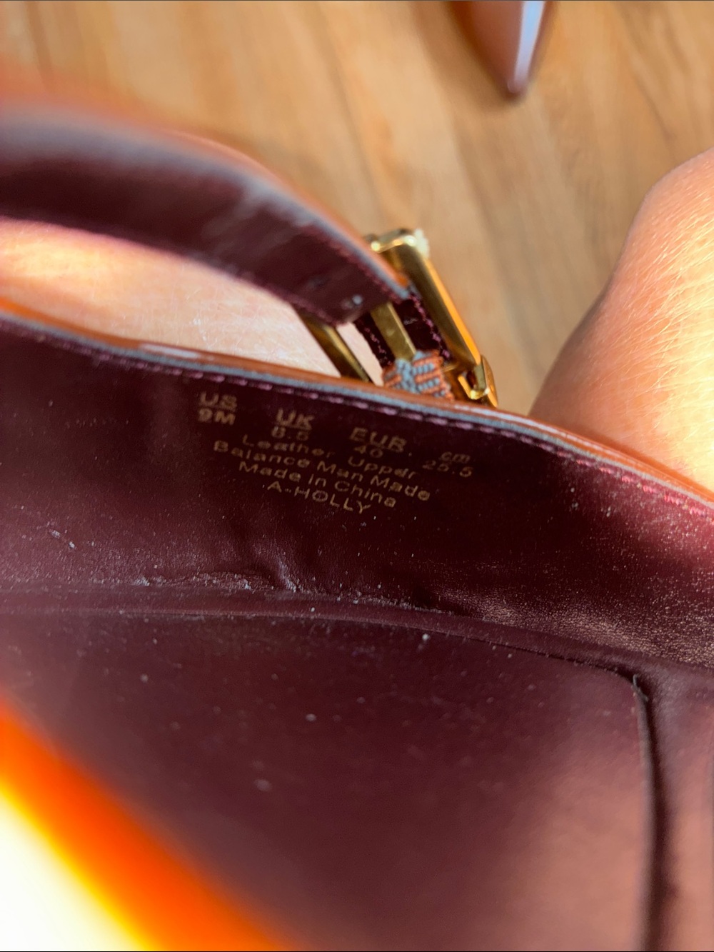 Sarto Brown Pointed Mary Jane Flats - Picture 3 of 8